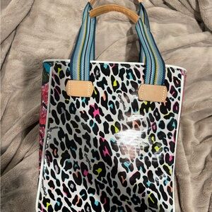 Colorful Leopard Print Tote Bag